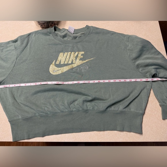 Nike Women’s Cropped Sweatshirt- Sage Green - Picture 5 of 7